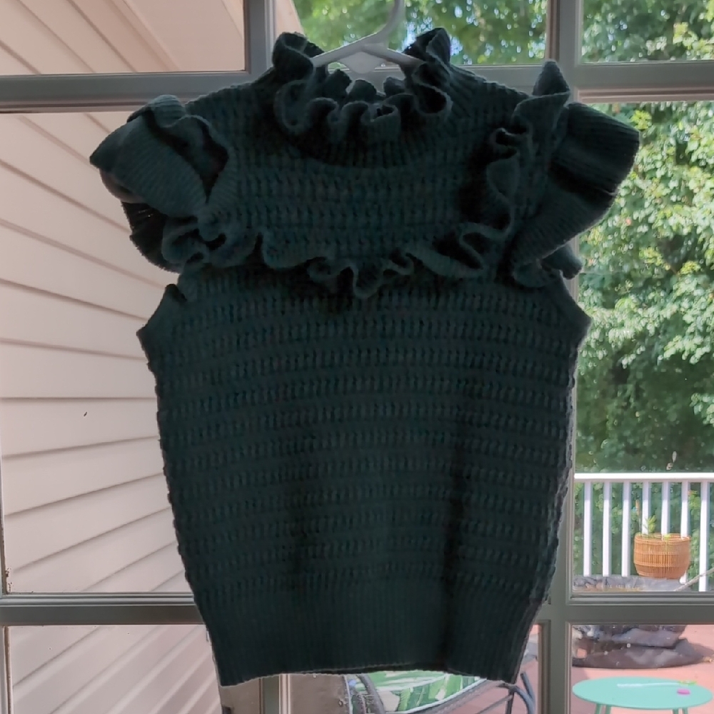 Janie and Jack Teal Ribbed Sweater